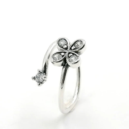 Anillo Ajustable de Flor en Plata 925