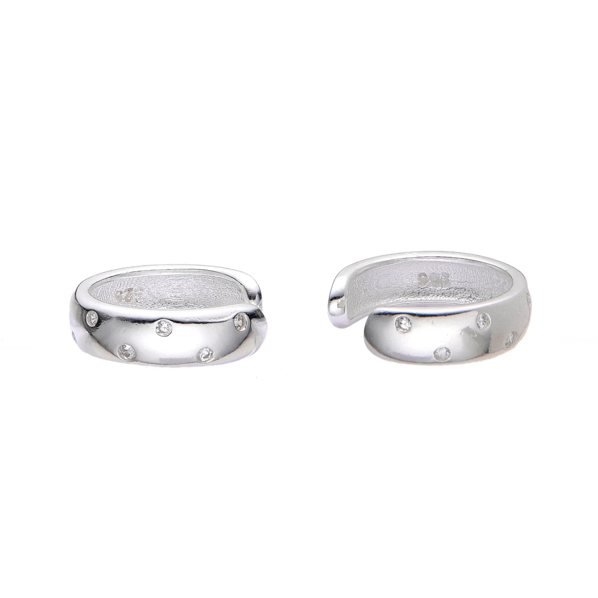 Zarcillo de Presión (Ear-Cuff) con Puntos De Luz en Plata 925 (1 pieza)
