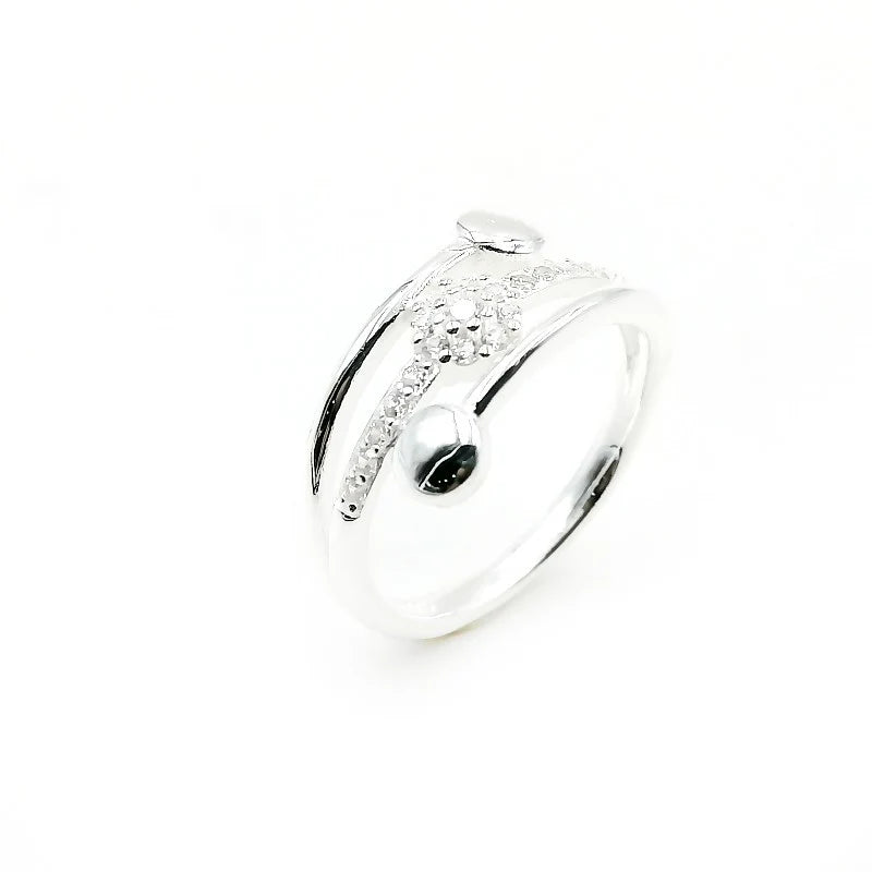 Anillo con Circones en Plata 925