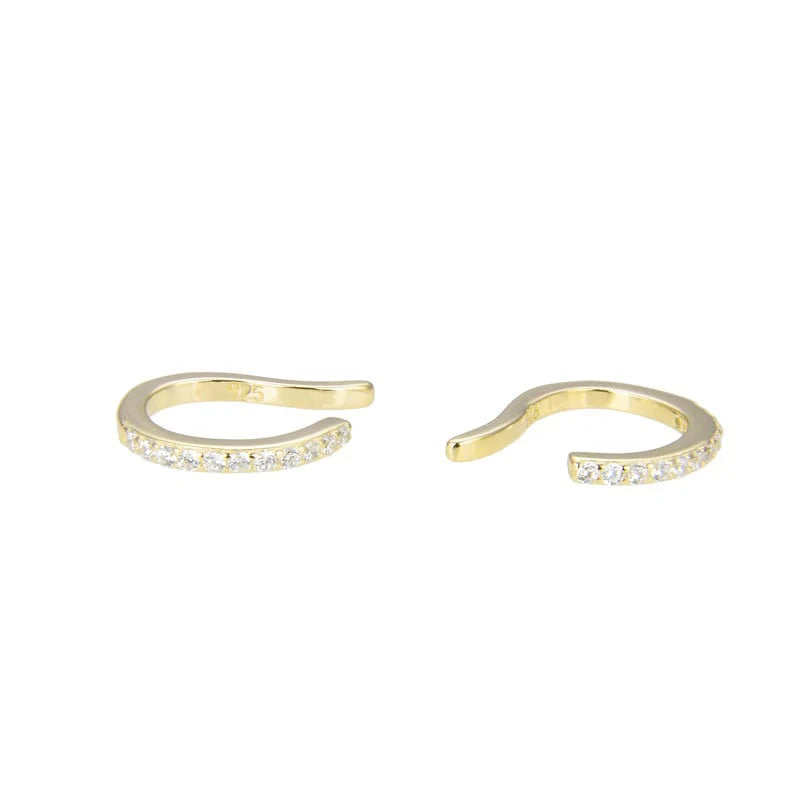 Zarcillos de Presión Con Circones (Ear-Cuff) Plata 925 (1 Pieza)