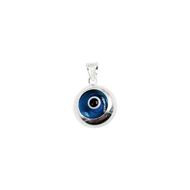 Dije de Ojo Turco Liso En Plata 925