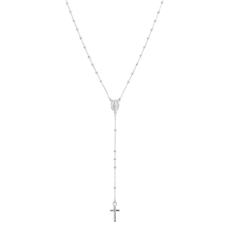 Rosario 45cm de Virgen de la Milagrosa 1.8mm en Plata 925