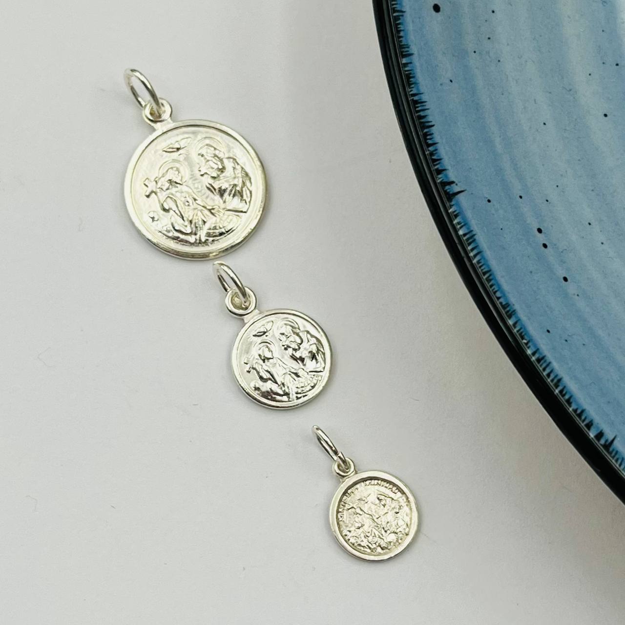 Medallas De La Santisima Trinidad En Plata 925