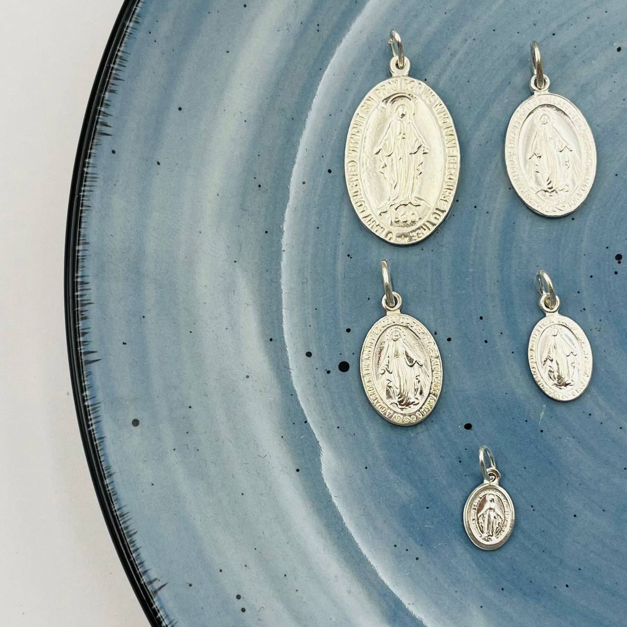 Medallas De La Milagrosa Ovalada En Plata 925