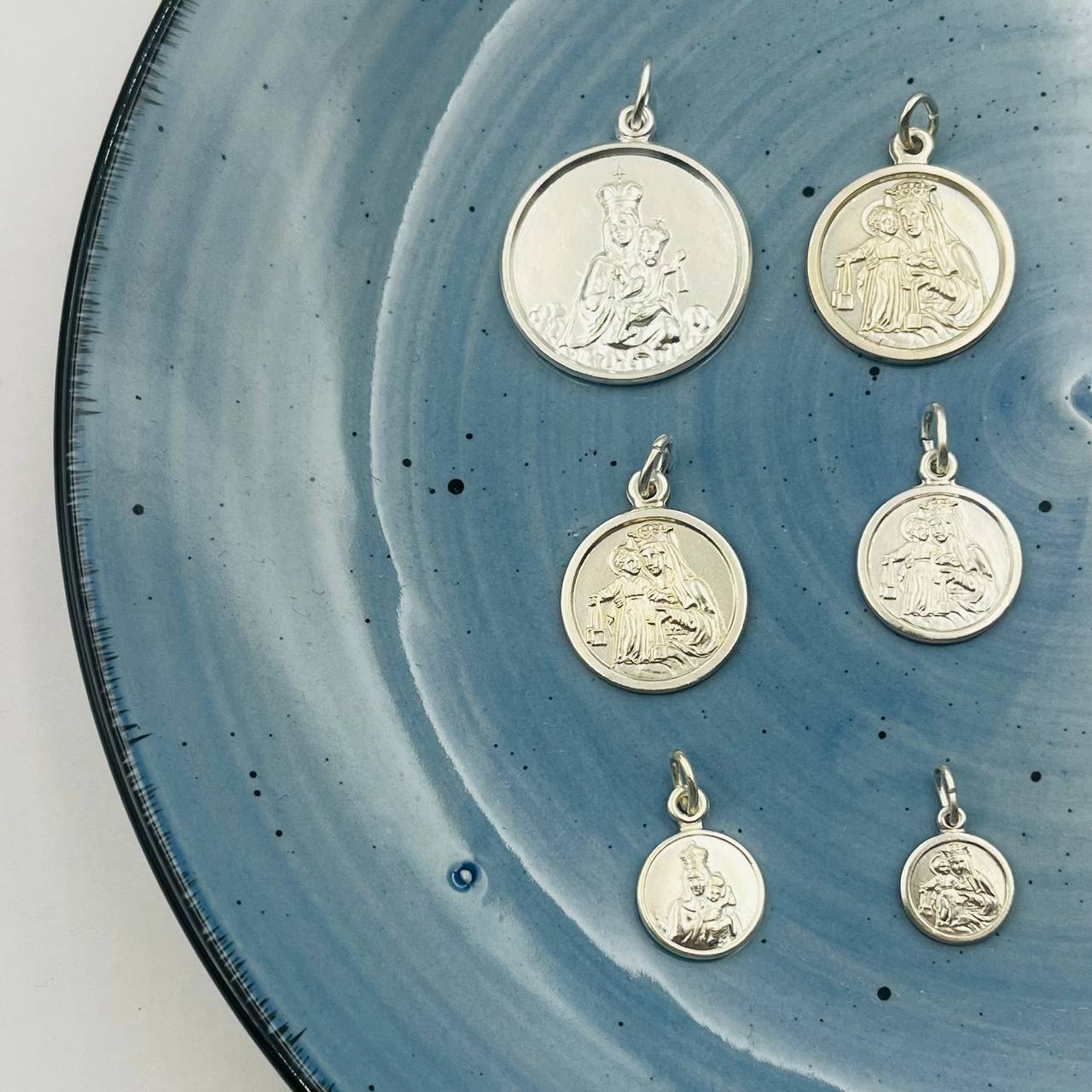 Medallas De La Virgen Del Carmen En Plata 925